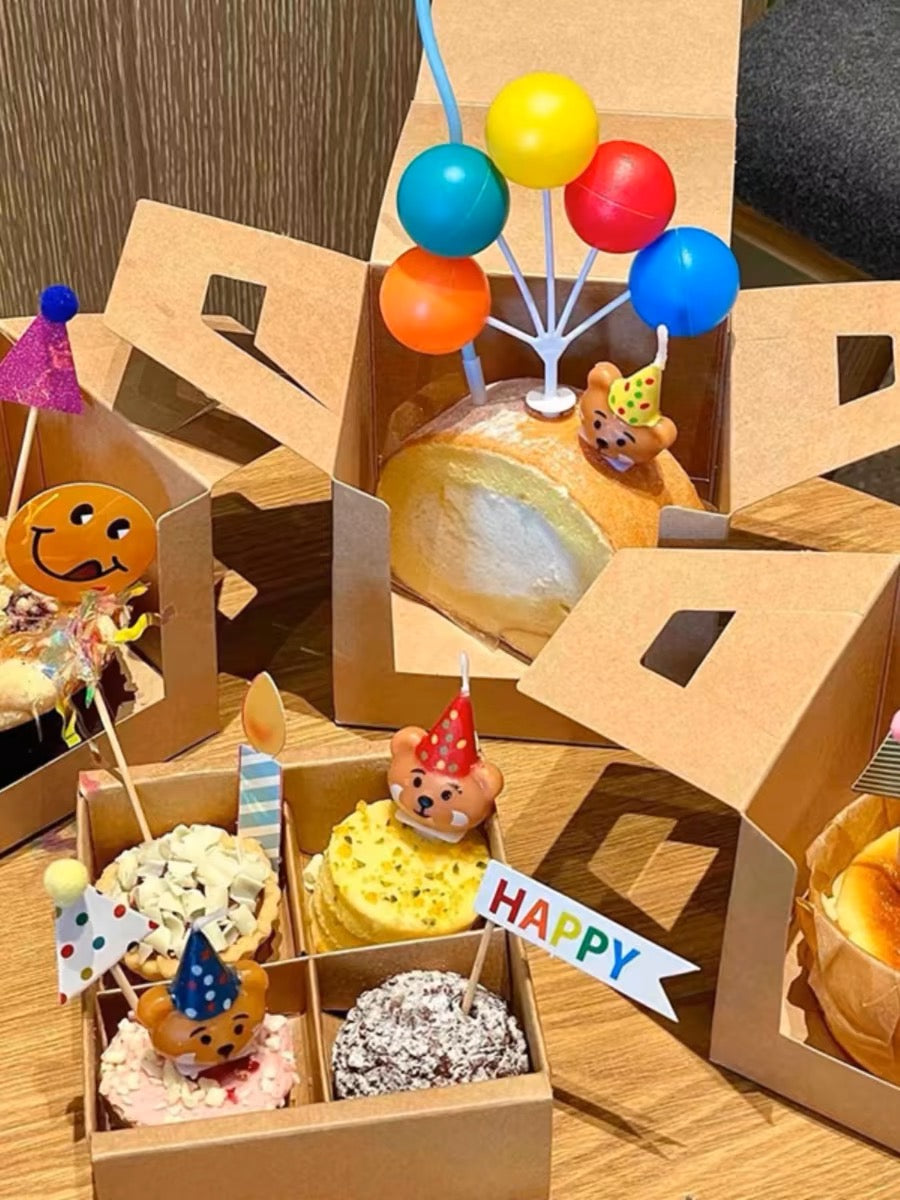 4X Bear Shap Birthday Candle
