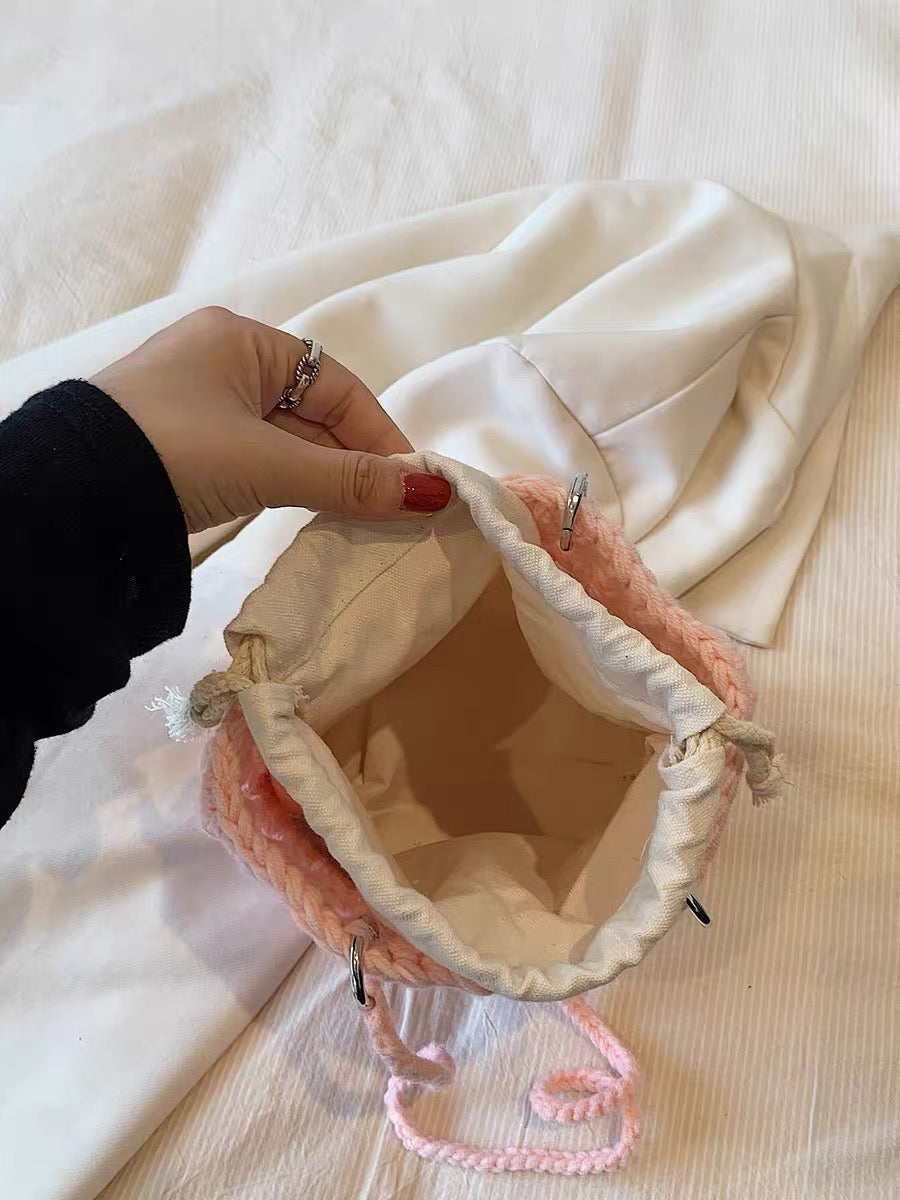 Handmade Tulip Drawstring Bag