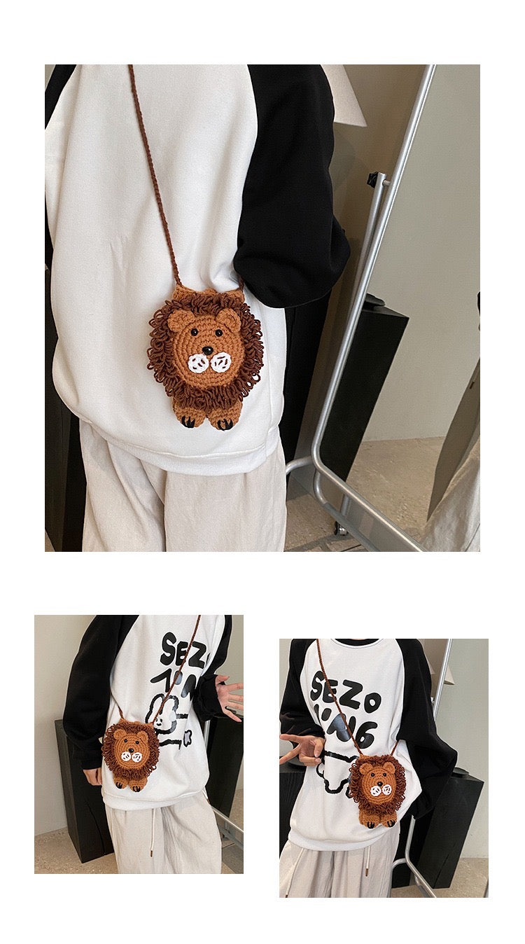 Handmade Funny Loin Cross Body Bag