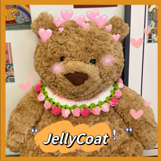 Pink Rose Collar for jellycat Bartholomew Bear